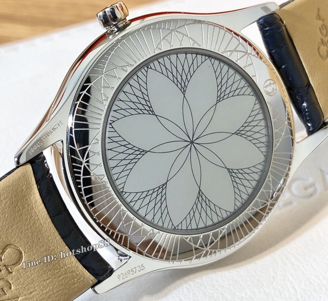 欧米茄机械女款手表 OMEGA超级装原复刻鳄鱼皮女士腕表 gjs2581